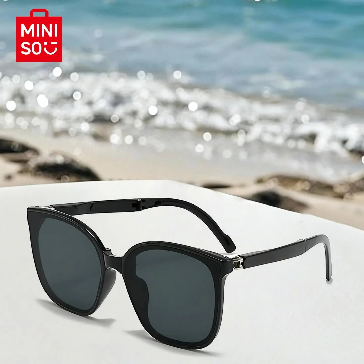 MINISO Foldable Sunglasses for Women – Premium Feel, UV Protection, Korean Style, Trendy, Ultra-Light, Large Frame, Face-Slimming #SummerVibes