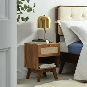 Modway Soma 1-Drawer Nightstand in Walnut