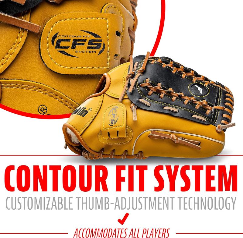 Franklin Sports Baseball + Softball Gloves - Field Master Adult + Youth Baseball + Softball Gloves - Right Hand + Left Hand Gloves - Infield + Outfield Mitts - Multiple Sizes + Colors Franklin Sports