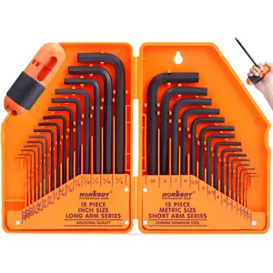 HORUSDY's 32-Piece Hex Key Set: The Ultimate Allen Wrench Party Pack! Comes with a Torque Handle for when your screws need a little extra love. Fits all sizes, from tiny to "why is this so big?" Perfect for fixing your neighbor's mistakes!