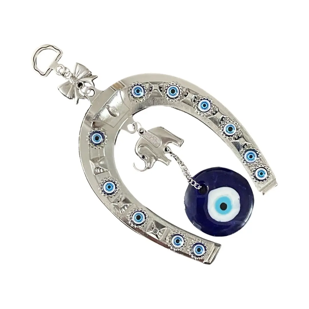 Lucky Turkish nazer horseshoe evil eye wall hanging decoration Glass Room