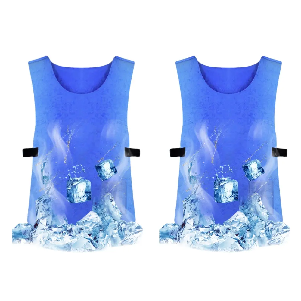 2pcs Cooling Ice Vest for Men Women,PVA Water Activated Evaporative Cool Cold Vest for Hot Weather,Ice Cooling Vest for Hot Weather Working Running