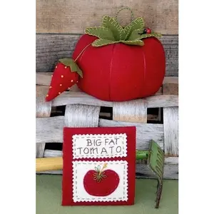 BIG FAT Tomato Pin Cushion - Wool Applique Pattern
