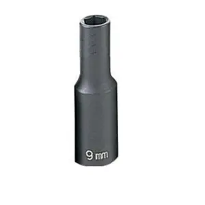212 MAIN .38 in. Drive 9mm Deep Impact Socket, 38x9mm Alloy Steel High-Torque Socket for Tight Areas