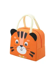 Cartoon Pattern Lunch Bag, Large Capacity Handheld Bento Box, Kids' School Supplies, Portable Food Storage, Cute Design
