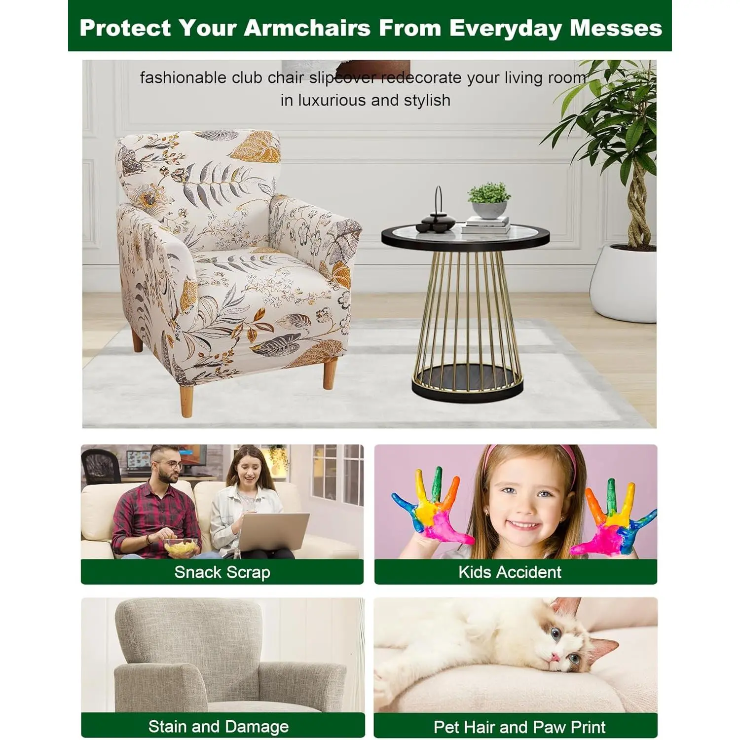 CRFATOP Stretch 1 Piece Chair Covers with Arms Printed Accent Chair Cover Armchair Flower Soft Banquet Armchair Covers Washable Chair Slipcovers for Living Room Office Reception Reading Sofa,02 CRFATOP Stretch 1 Piece Chair Covers with Arms Printed Accent Chair Cover Armchair Flower Soft Banquet Armchair Covers Washable Chair Slipcovers for Living Room Office Reception Reading Sofa,02