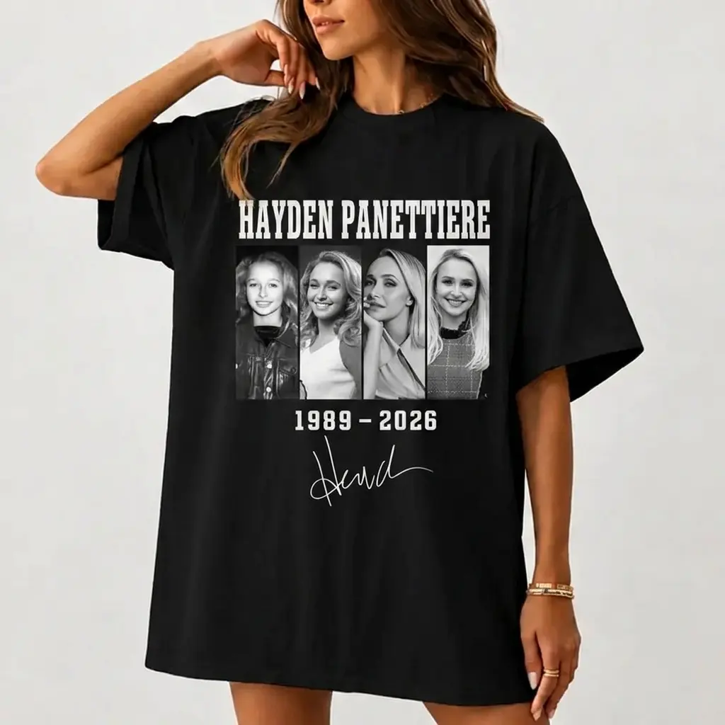 Hayden Panettiere 1989–2026 Memorial Tribute Comfort Color Graphic Printed Tee Ring-Spun Cotton Soft-Washed T-Shirt Trendy Tops Perfect Gift