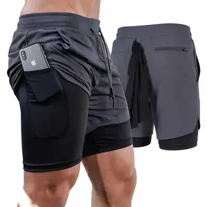Men’s Quick-Drying Dual-Layer Loose-Fit Comfortable Pockets-Equipped Power Running Workout Solid Streetwear Training Cycling Sports Shorts, for Gym, Outdoor Fitness, Multi-Size Multi-Color, Power Shorts, Running Workout Shorts