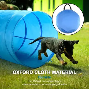 Dog Agility Training Equipment, Dog Obstacle Course Includes Dog Jump Hurdle, Dog Tunnel, Pause Box, Weave Poles with 2 Carry Bags, Pet Jumping Starter Kit for Jumping Practice