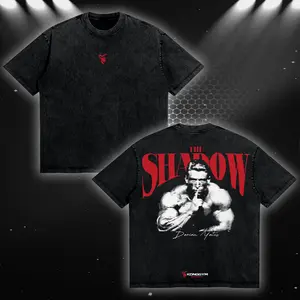 THE SHADOW "Dorian Yates" Old School Bodybuilding Oversized Washed T-Shirt, Men Workout Fitness Shirt, Gym Apparel, Workout Wear, Training Men's Top, Aesthetic Shirt, Discipline, Strength, Focus