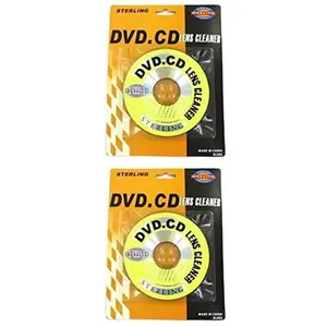 Set of 2 CD DVD CD-ROM Laser Lens Cleaner Compact Disc Dry Laser Lens Cleaning Kit