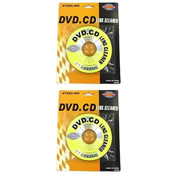 Set of 2 CD DVD CD-ROM Laser Lens Cleaner Compact Disc Dry Laser Lens Cleaning Kit