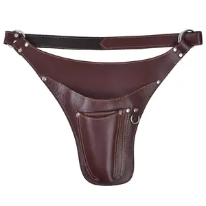 Handmade Leather Garden Tool Holder Belt, Adjustable Waist Organizer for Florists & Gardeners