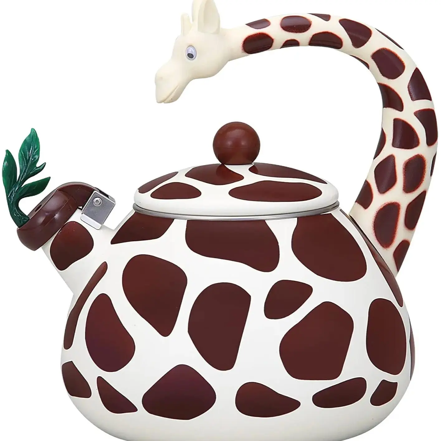 Whistling Tea Kettle for Stove Top Enamel on Steel Teakettle, Supreme Housewares Giraffe Design Teapot Water Kettle Cute Kitchen Accessories Teteras (2.1 Quart, Giraffe)