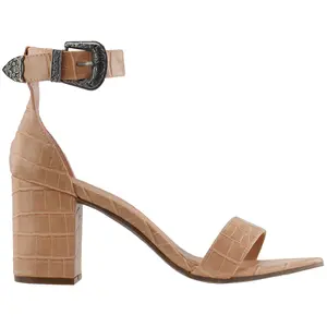 COCONUTS by Matisse Womens Callin Ankle Strap Block  Dress Sandals High Heel 3" & Up - Brown