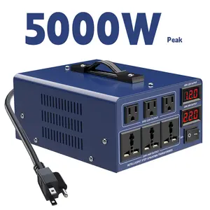 5000Watt Voltage Converter Transformer, From 110-120 Volt To 220-240 Volt And From 220-240 Volt To 110-120 Volt With US Outlet, Universal Outlet and LCD Screen