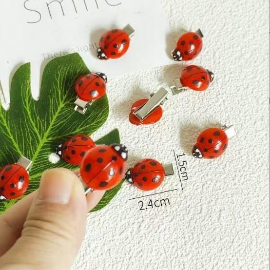 Cute Ladybug Design Hair Clips, Minimalist Creative Funny Barrettes, Practical Fashion Hair Accessories Suitable for Thick Hair, Delicate Daily Hair Clip Set for Women, Casual Daily Styling, Party Decoration And Daily Hair Arrangement Matching
