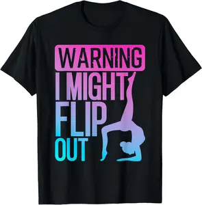 Cute Gymnastics Art For Women Tumbling Gymnast T-Shirt