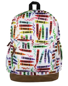 Crayola Crayons Backpack Rainbow Doodles 16" Bag with Adjustable Straps Book Bag