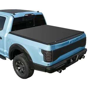 VEVOR Soft Tri-Fold Truck Bed Tonneau Cover, Compatible with 2016-2023 Toyota Tacoma (Excl. Trail Edition) 5 ft (60.5 in) Bed with Track Rail System, Fleetside, Waterproof Folding Truck Tonneau Cover