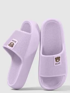 Women's Summer New Indoor Home Comfortable Thick Sole Lightweight Wear-Resistant Toe-Exposed Sandals, Casual Couple Slippers
