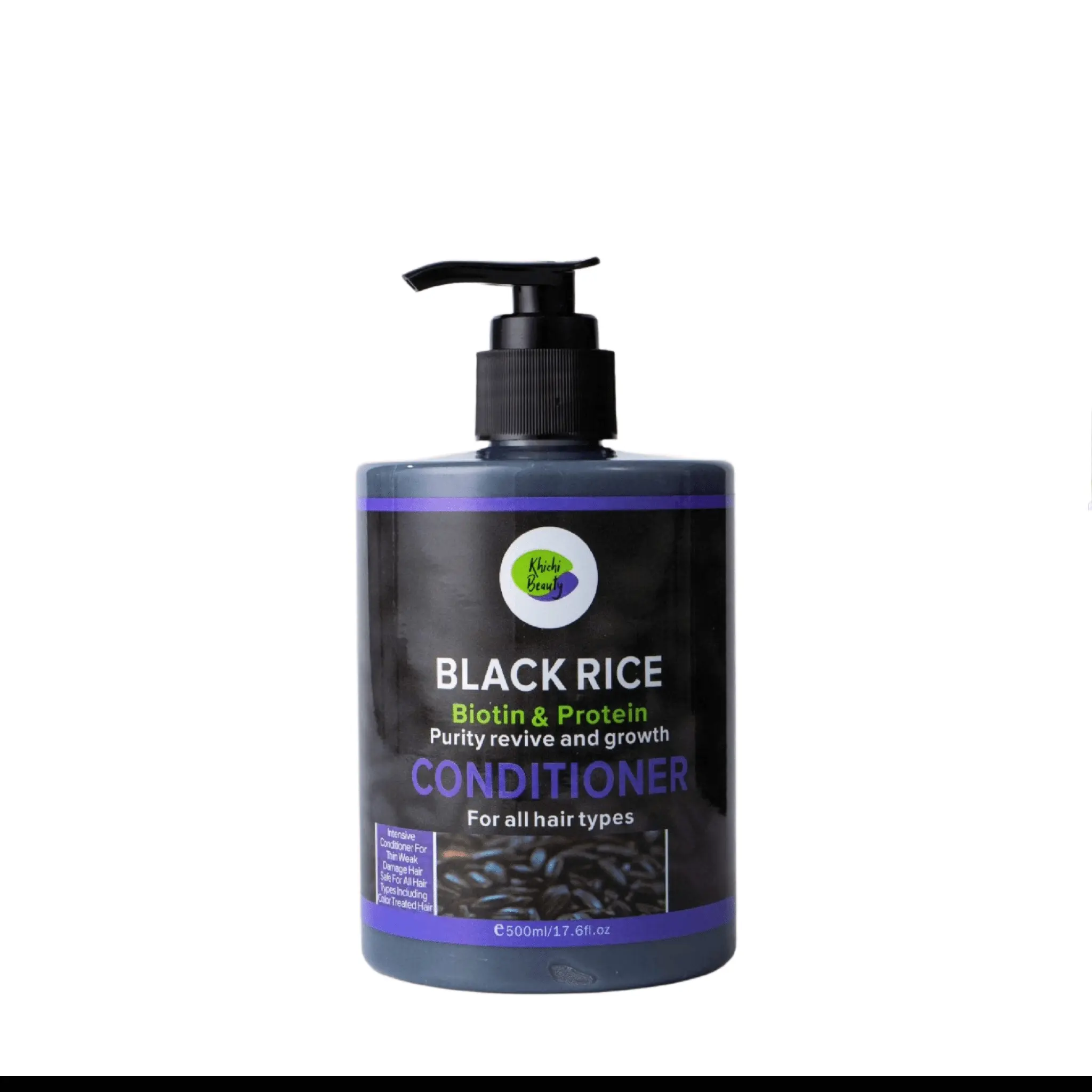 Khichi Beauty Black Rice Biotin & Protein Conditioner   17.6 OZ.