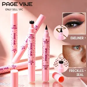 1PC PAGE VINE 2‑In‑1 Liquid Eyeliner Freckle Stamp Pen, Dual‑End Long‑Lasting Quick‑Dry Eye Makeup, Daily Party Festival Viral Freckle Makeup, FreckleStamp DualEndEyeliner CleanGirlMakeup, Freckle Stamp Pen Liquid Eyeliner Eye Cosmetics