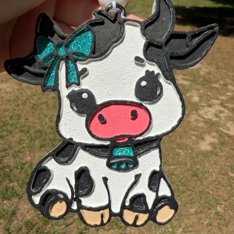 Cute Cow w/Bell Car Freshie