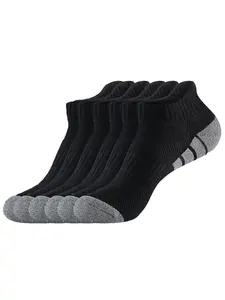 6 Pairs Men's Sports Short Socks, Thick Loop Running Socks, Sweat-Wicking Breathable Casual Socks, Ankle Socks, Cycling Socks, Gift Socks, Large Size
