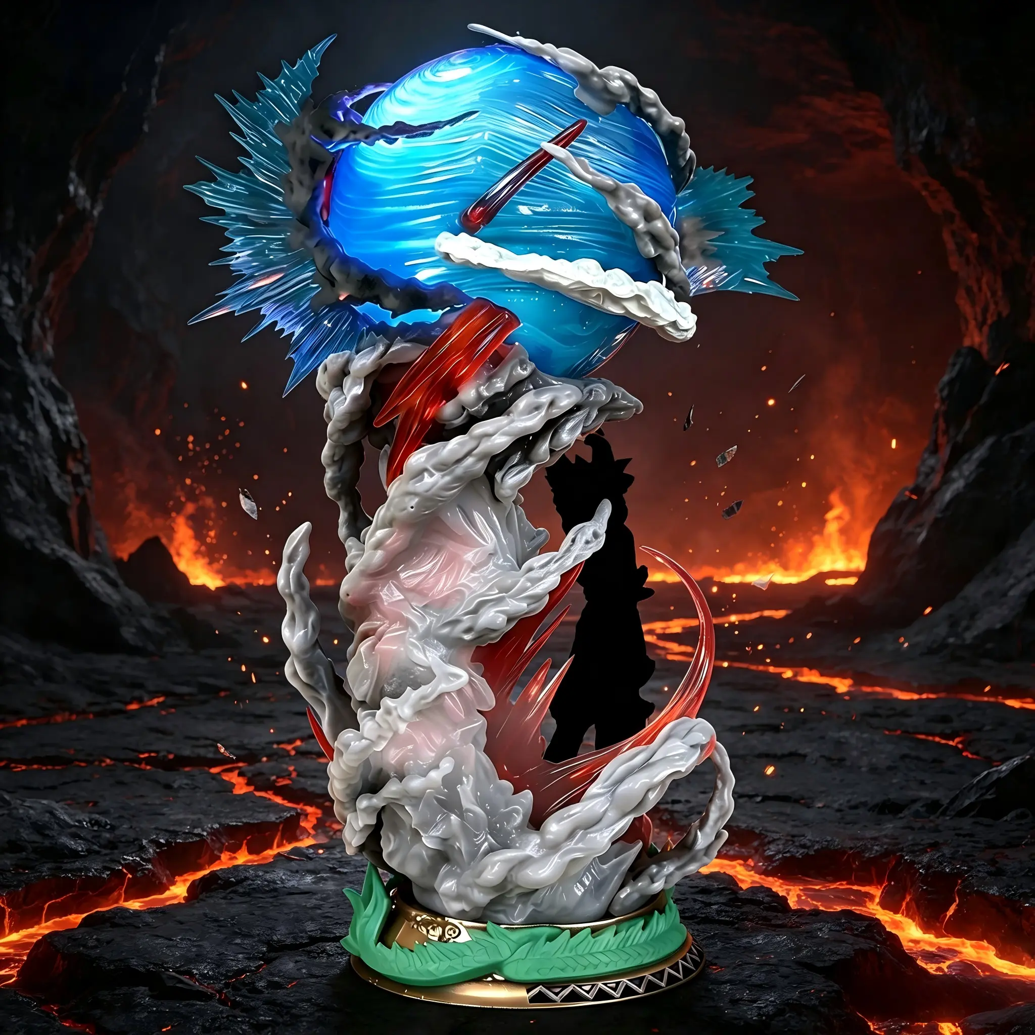 DBZ tidal play energy ball floating nightlight, advanced action dolls, collection models, unique environment decoration home display decorations.