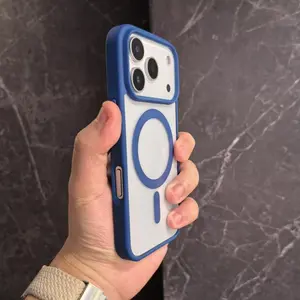 Transparent Magnetic Wireless Charging Phone Case For iPhone 17Pro Max / 17 / 17Pro /17 Air /16/15/14/13/12/11ProMax Men's And Women's Anti-Fall Protective Case Compatible With Samsung