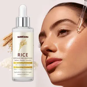 Rice Exfoliating Serum with Niacinamide & Vitamin C, Improves Skin Texture, Smooth, Brightens Skin Tone, Long-Lasting Moisture, Moisturizing, Suitable for All Skins, 100ML