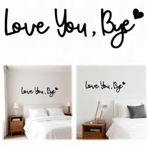 Love You Bye Wood Sign Home Decor,Above Door Topper Decoration,Boho Decor for Window Wall Express Love and Warm for Your Family Lovers,Wall Art Gift Hallway Entryway Door Decorations for House Office