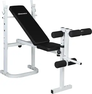 Olympic Weight Bench with Adjustable Workout Bench and Barbell Rack and Leg Dev TARESNESS