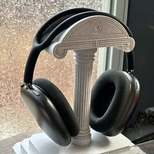 Ancient Roman Style Headphone Stand, Column Design, Marble Base, Suitable for Various Gaming Headsets, Ideal Office Decor Gift