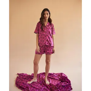 Agua & Flore Pink Hearts Pajama Set