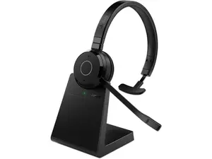 Jabra Evolve 65 TE (Third Edition) Wireless Single-Ear Headphones w/Charging Stand - Noise-Canceling Mic, 16 hrs Battery Life, Dual Connectivity, MS Teams Certified, Supports Other Platforms, Black