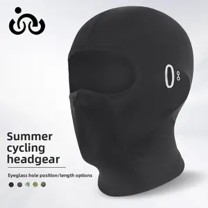 Unisex Youth Ice Silk Helmet Liner, UV-Protective Outdoor Head Cover with Face Shield for Motorcycle Use