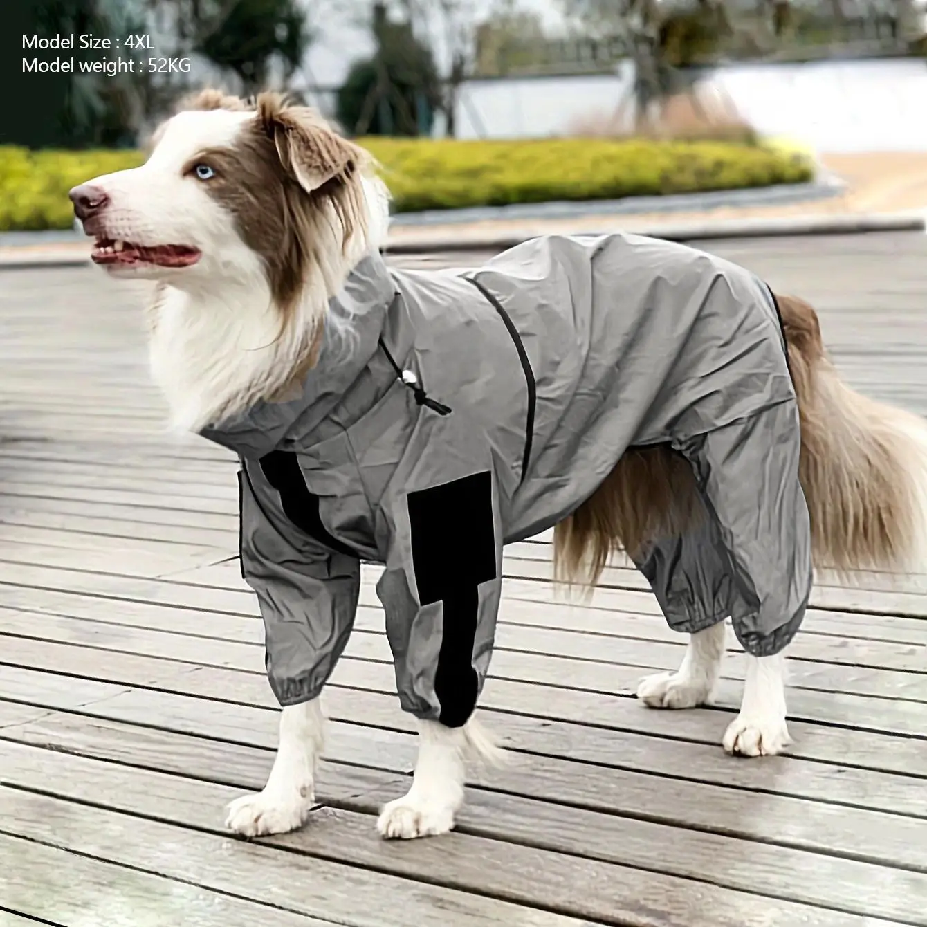 Winter Warm Pet Cloth, Reflective Safety Dog Raincoat, Waterproof Sunscreen Pet Raincoat, Pet Clothes for Dogs Outdoor Walking, Dog Clothing for Borde