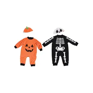 Infants Pumpkin and Skeleton Onesie Costumes