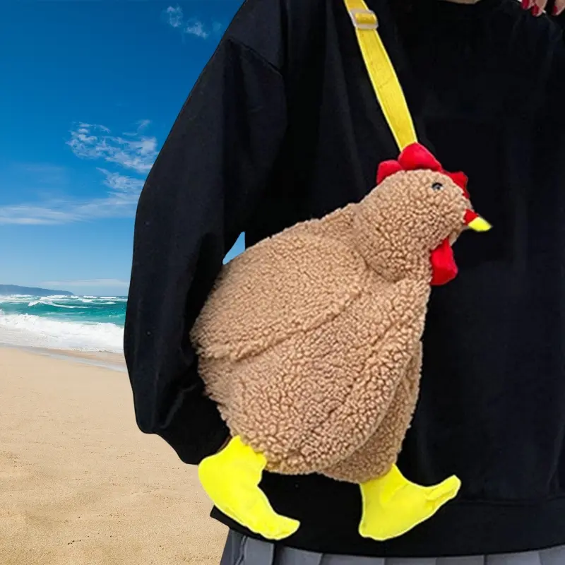 Chicken Hen Purse Bag Fluffy Shoulder Handbag Cute Funny Animal Gift for Christmas for Women Chicken Hen Purse Bag Fluffy Shoulder Handbag Cute Funny Animal Gift for Christmas for Women 
