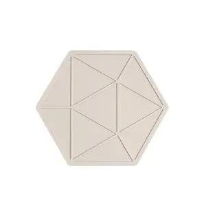 Nordic Hexagon Silicone Coaster Set Heat Resistant Cup Mat for Home Office Table Decor