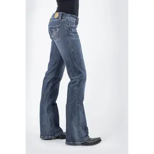 Women's Tin Haul Dark Wash Low Rise Western Bootleg Jeans