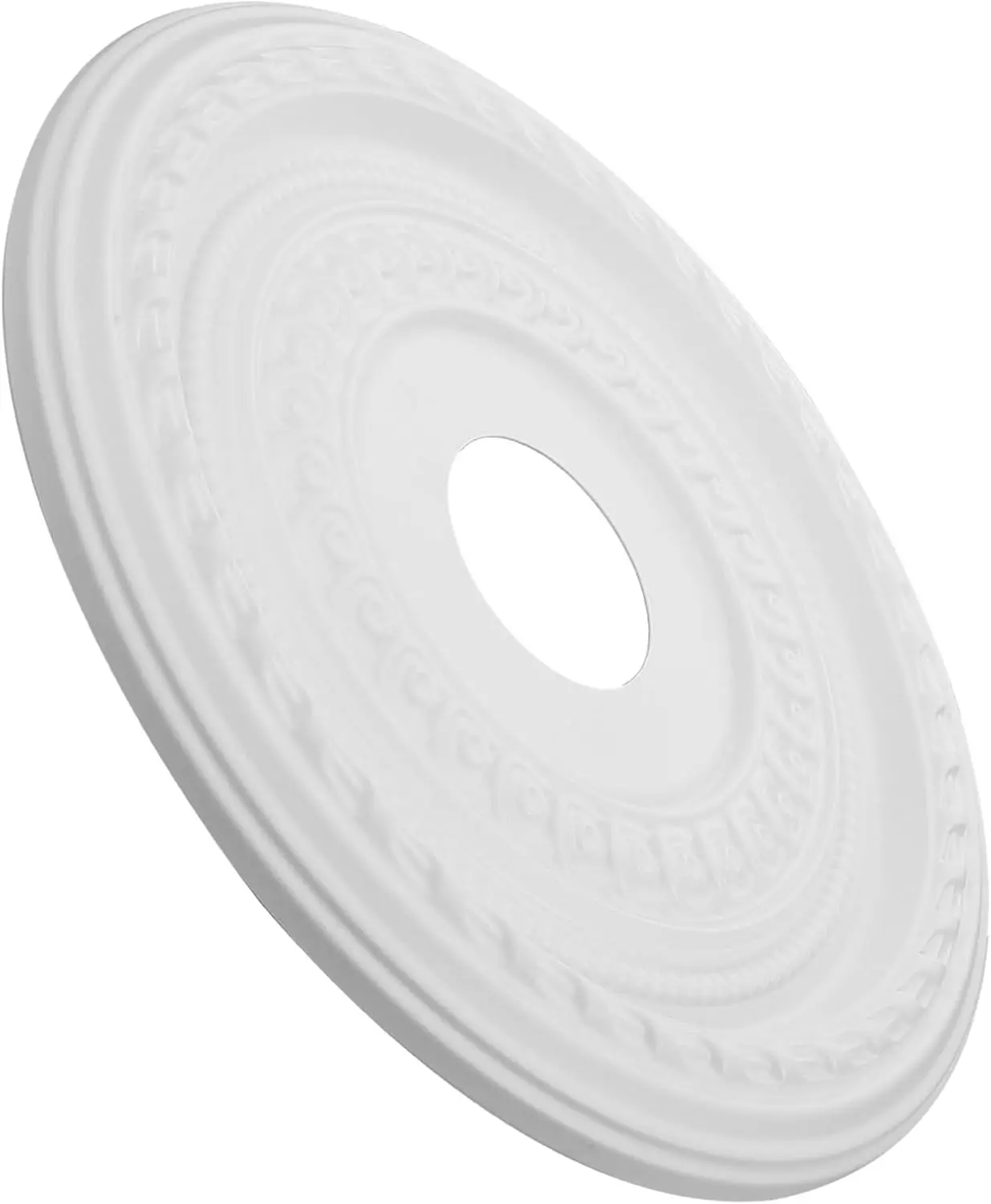 PU Ceiling Medallion White Decorative Canopy Ring for Light Fixtures Impact Resistant Ceiling Cover Plate Versatile Modern Style for Home and Office