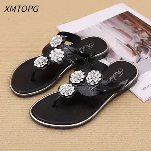 XMTOPG Women's Flat Sandals Slip-On Open-Toe Casual Shoes PVC Upper Synthetic Insole Black Silver Gold Suitable for Outdoor Beach Home Summer Footwear peep-toe mule crystal Cute Bear Pattern EVA Flip Flops Ultra-Soft comfortable heel kitten platform low