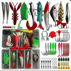 Fishing 75pcs Lures Baits Kit for Bass Trout Salmon Fishing Tackle Box Including Spoon Lures Soft Plastic Worms Crankbait Jigs Fishing Hooks Fishing Gear Lures Kit Set