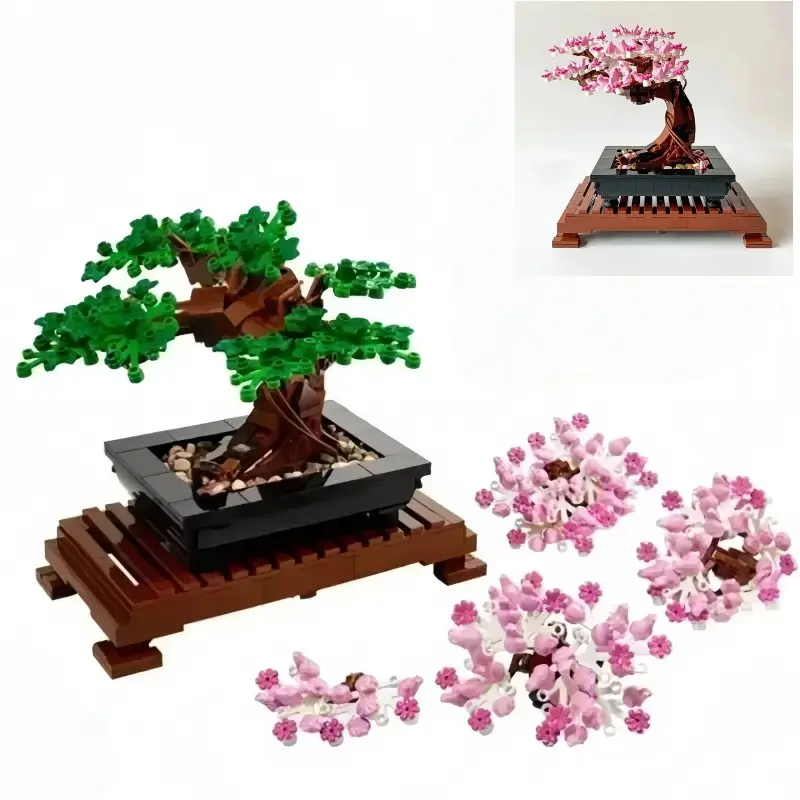 New Bonsai Tree Compatible 10281 Bouquet 3D DIY Building Block Kit, Building Blocks Set, Brick Model Home Decor, Plant Pot Toy Gift, Creative Craft Set, Building Module Set