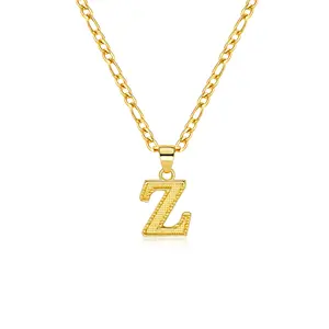 18K Gold Plated Stainless Steel English Letter Pendant Necklace For Women&Men– Golden Finish | Fashionable & Durable | Unisex Design | Personalize with A-Z Letters | Everyday Style