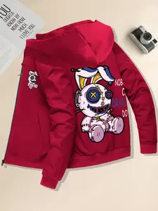 Autumn/Winter New Arrival Men's Outerwear Rabbit Print Design Regular Plus Size Travel & Holiday Wear Outdoor Camping Casual Sportswear Fitness & Running Men's Clothing