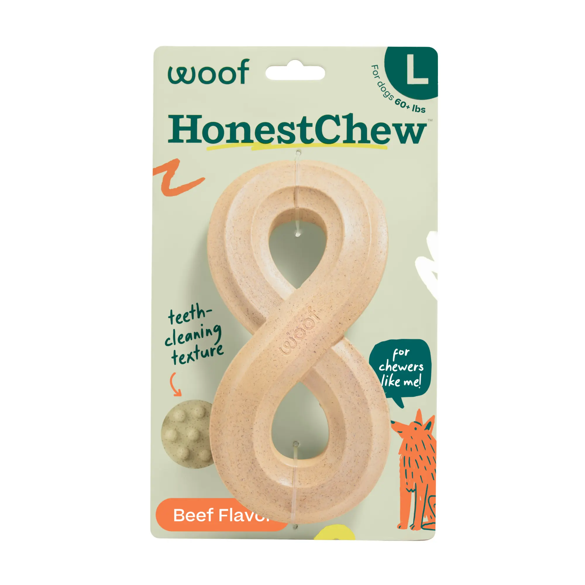 HonestChew - Free from Petroleum & Nylon Chew Toy for Dogs - Antler & Infinity Shapes - For Dental Support & Distraction Powerful